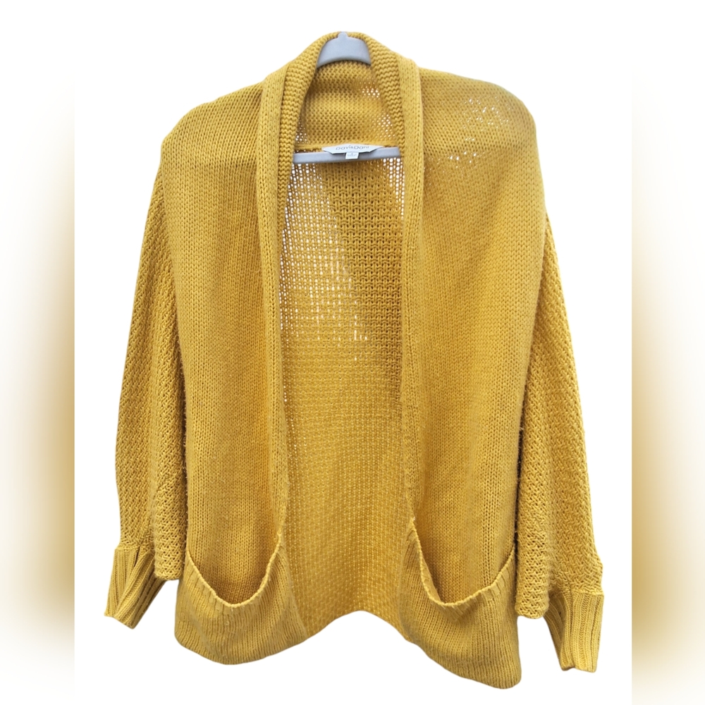Pattern Knit Dolman Sleeve Cardigan Sweater
